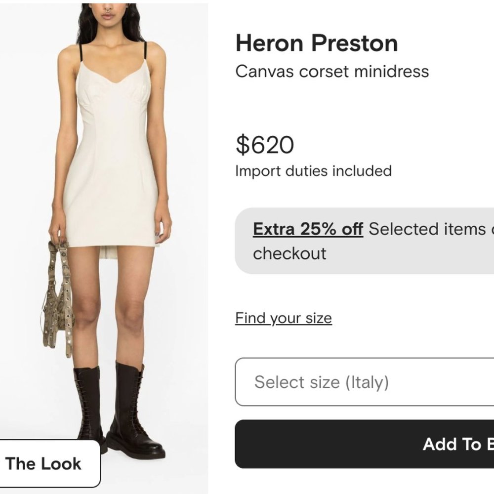 Heron Preston white dress